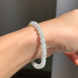 5.1mm A-Grade Natural Tri-Colour Jadeite Beaded Bracelet No.190514