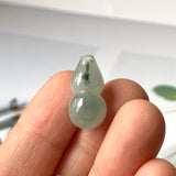 SOLD OUT: A-Grade Natural Light Bluish Green Jadeite Pendant (Calabash) No.220707