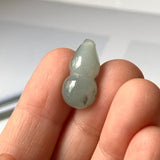 SOLD OUT: A-Grade Natural Light Bluish Green Jadeite Pendant (Calabash) No.220707