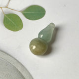 A-Grade Natural Bluish Green Yellow Jadeite Pendant (Calabash) No.220708