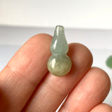 A-Grade Natural Bluish Green Yellow Jadeite Pendant (Calabash) No.220708