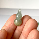 A-Grade Natural Bluish Green Yellow Jadeite Pendant (Calabash) No.220708