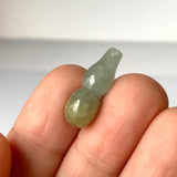 A-Grade Natural Bluish Green Yellow Jadeite Pendant (Calabash) No.220708