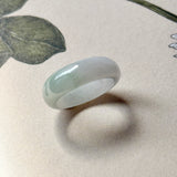 SOLD OUT: 16.3mm A-Grade Natural Lilac Green Jadeite Ring Band No.162514