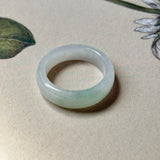 SOLD OUT: 16.3mm A-Grade Natural Lilac Green Jadeite Ring Band No.162514