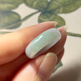 SOLD OUT: 16.3mm A-Grade Natural Lilac Green Jadeite Ring Band No.162514