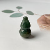 A-Grade Natural Dark Greenish Blue Jadeite Pendant (Calabash) No.220704