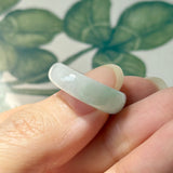 SOLD OUT: 16.3mm A-Grade Natural Lilac Green Jadeite Ring Band No.162514