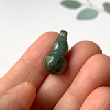 A-Grade Natural Dark Greenish Blue Jadeite Pendant (Calabash) No.220704