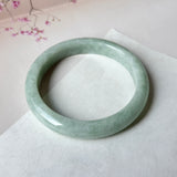 66.8mm A-Grade Light Green Jadeite Modern Round Bangle No.152188