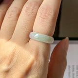 SOLD OUT: 16.3mm A-Grade Natural Lilac Green Jadeite Ring Band No.162514