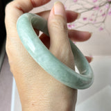 66.8mm A-Grade Light Green Jadeite Modern Round Bangle No.152188