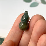 A-Grade Natural Dark Greenish Blue Jadeite Pendant (Calabash) No.220704