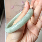 66.8mm A-Grade Light Green Jadeite Modern Round Bangle No.152188