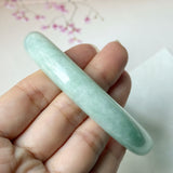 66.8mm A-Grade Light Green Jadeite Modern Round Bangle No.152188