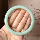 66.8mm A-Grade Light Green Jadeite Modern Round Bangle No.152188