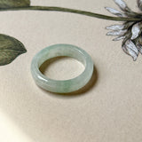 16.1mm A-Grade Natural Floral Jadeite Ring Band No.162515