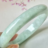 66.8mm A-Grade Light Green Jadeite Modern Round Bangle No.152188