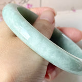 66.8mm A-Grade Light Green Jadeite Modern Round Bangle No.152188