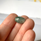 A-Grade Natural Bluish Green Floral Jadeite Barrel Pendant No.220702