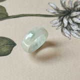 16.1mm A-Grade Natural Floral Jadeite Ring Band No.162516