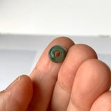 A-Grade Natural Bluish Green Floral Jadeite Barrel Pendant No.220702