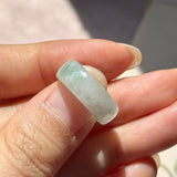 16.1mm A-Grade Natural Floral Jadeite Ring Band No.162516