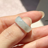 16.1mm A-Grade Natural Floral Jadeite Ring Band No.162516