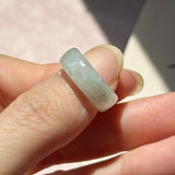 16.1mm A-Grade Natural Floral Jadeite Ring Band No.162516