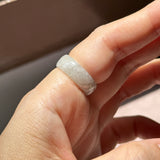16.1mm A-Grade Natural Floral Jadeite Ring Band No.162516