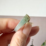16.4mm A-Grade Natural Earthy Tone Jadeite Ancient Hollowed Carvings Ring No. 161216