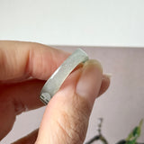 16.4mm A-Grade Natural Earthy Tone Jadeite Ancient Hollowed Carvings Ring No. 161216