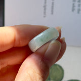 16.1mm A-Grade Natural Floral Jadeite Ring Band No.162516