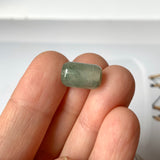 SOLD OUT: A-Grade Natural Light Bluish Green Jadeite Barrel Pendant No.220703