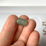 A-Grade Natural Light Bluish Green Jadeite Barrel Pendant No.220703