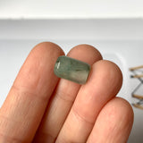 SOLD OUT: A-Grade Natural Light Bluish Green Jadeite Barrel Pendant No.220703