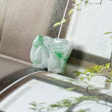 A-Grade Moss On Snow Jadeite Dragon Pendant No. 172992