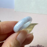 16.8mm A-Grade Natural Lavender Green Jadeite Abacus Ring Band No.162504