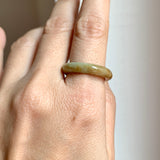 17.6mm A-Grade Natural Russet Jadeite Ring Band No. 161896
