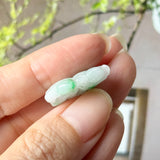 A-Grade Moss On Snow Jadeite Dragon Pendant No. 172992