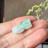 A-Grade Moss On Snow Jadeite Dragon Pendant No. 172993