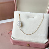 Icy A-Grade Natural Jadeite Calabash (Hulu) Bean Pendant No. 172995
