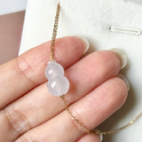 Icy A-Grade Natural Jadeite Calabash (Hulu) Bean Pendant No. 172995
