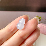 Icy A-Grade Natural Jadeite Calabash (Hulu) Bean Pendant No. 172995