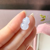 Icy A-Grade Natural Jadeite Calabash (Hulu) Bean Pendant No. 172995