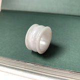 20.3mm A-Grade Natural Lilac Jadeite Archer Ring Band No.161579
