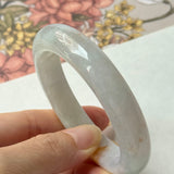 54.1mm A-Grade Natural Tri-Colour Osmanthus Floral Jadeite Modern Round Bangle No.152108