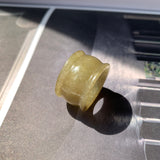 20.3mm A-Grade Yellowish Green Jadeite Archer Ring Band No.161706