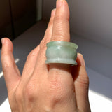20.1mm A-Grade Multi-Colour Jadeite Archer Ring Band No.161644