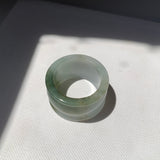 20.2mm A-Grade Jadeite Archer Ring Band No.161675